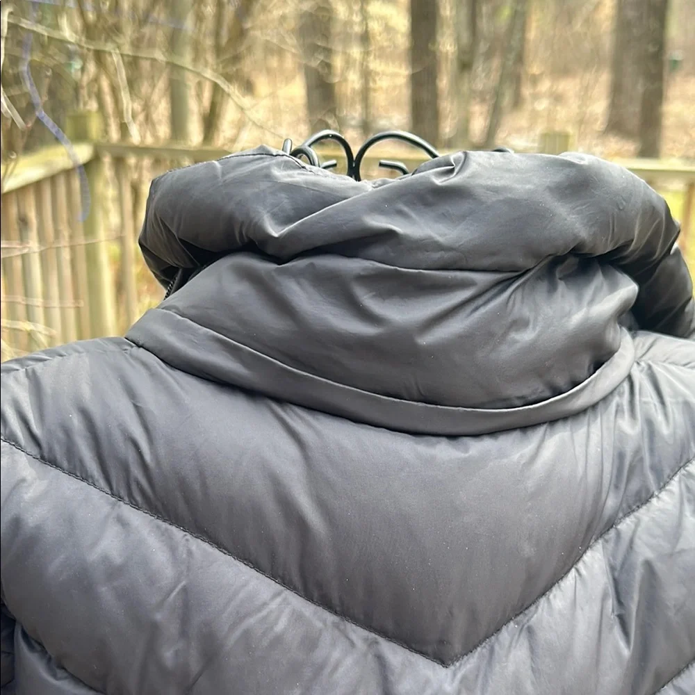 Michael Kors Black Puffer Jacket with Chevron Stitching - Picture 10 of 12